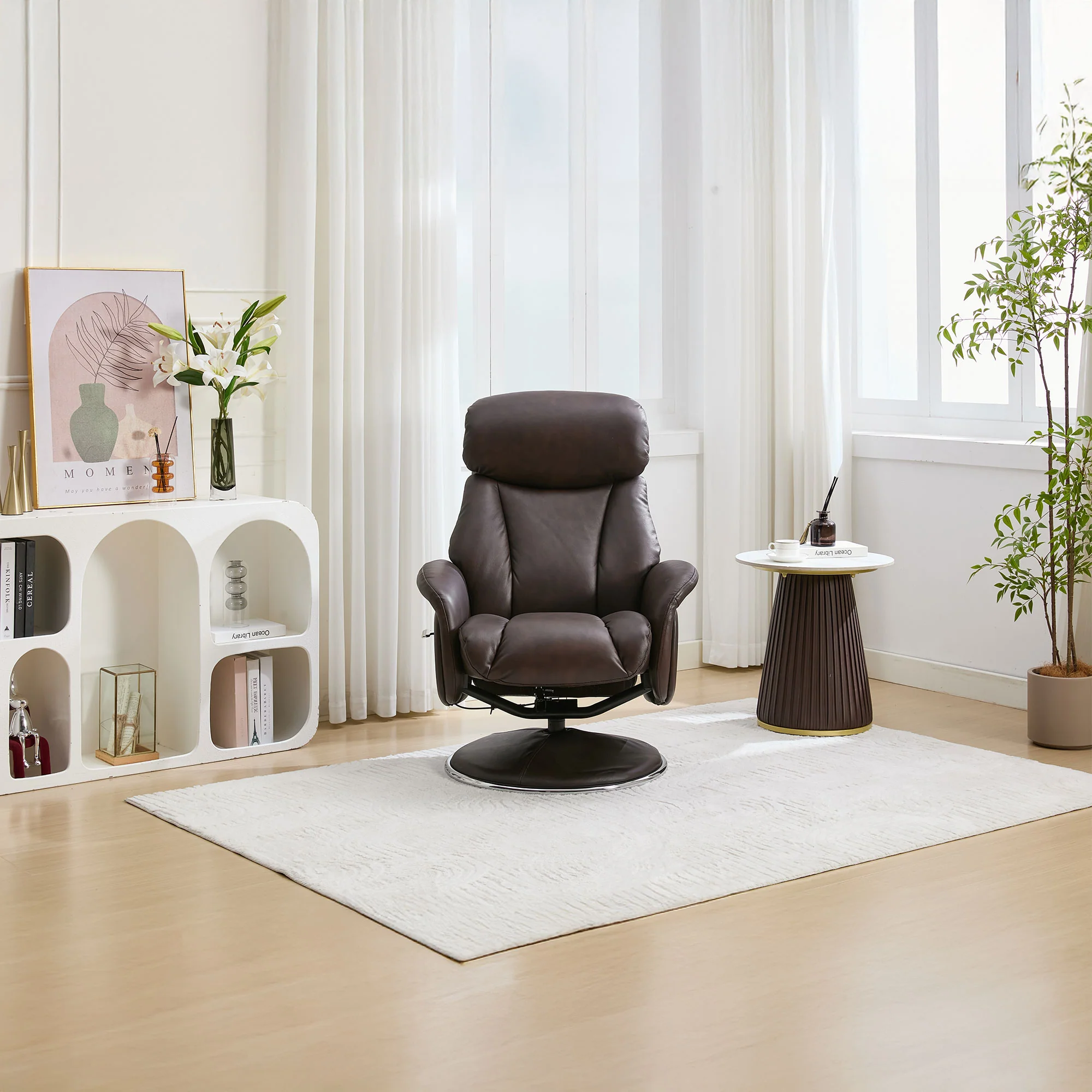 Yukon - Swivel Recliner Chair With Footstool - Image 32