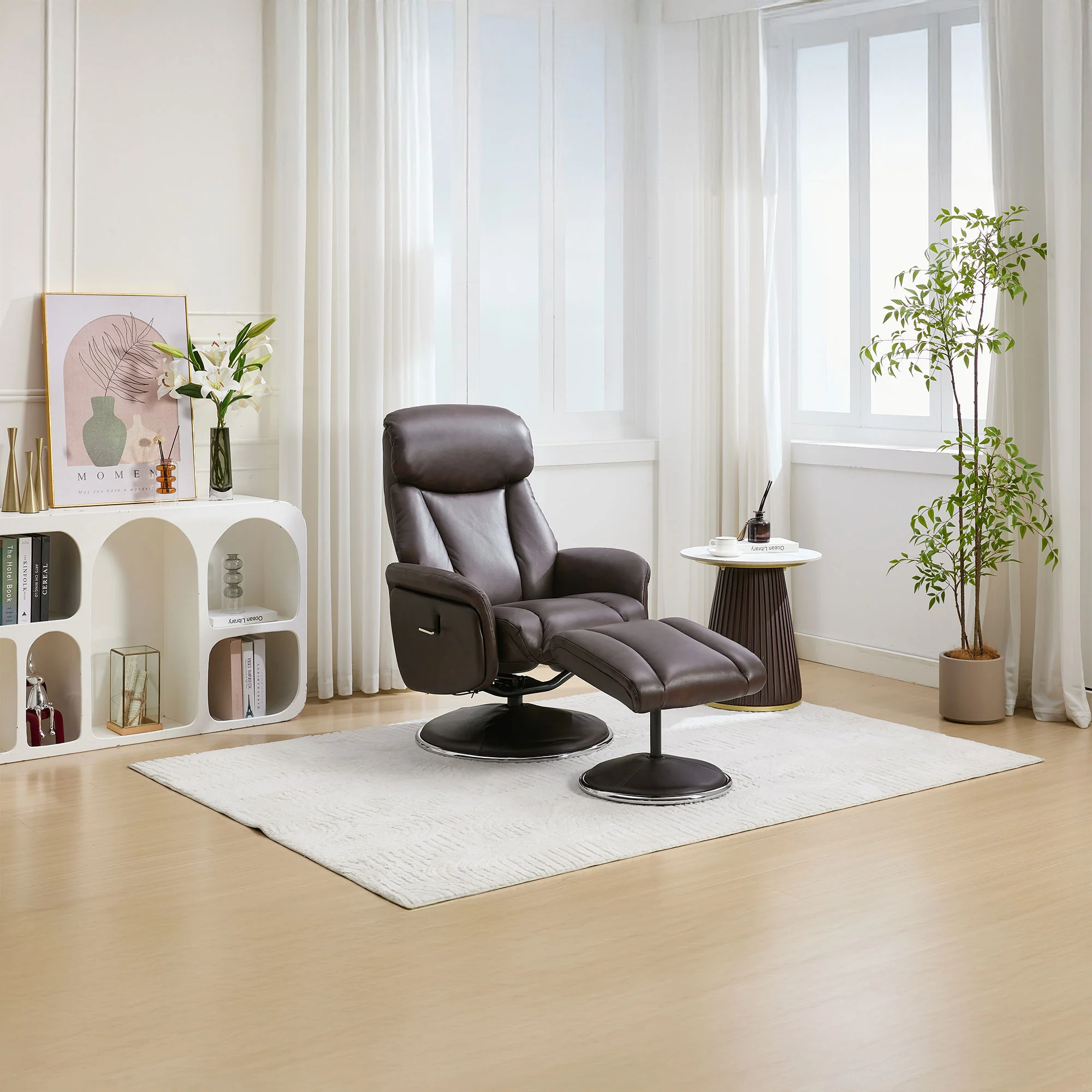 Yukon - Swivel Recliner Chair With Footstool - Image 33