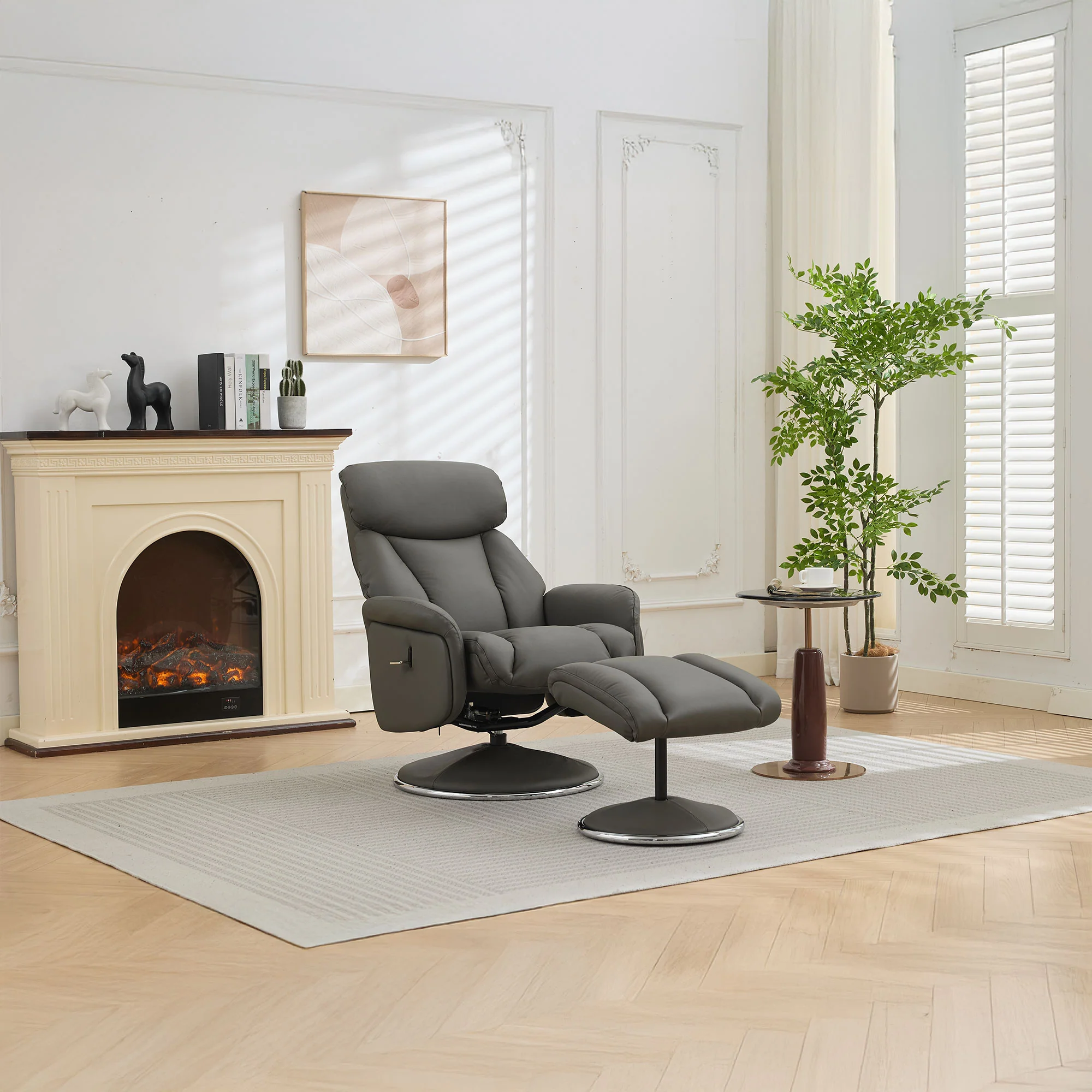 Yukon - Swivel Recliner Chair With Footstool - Image 9