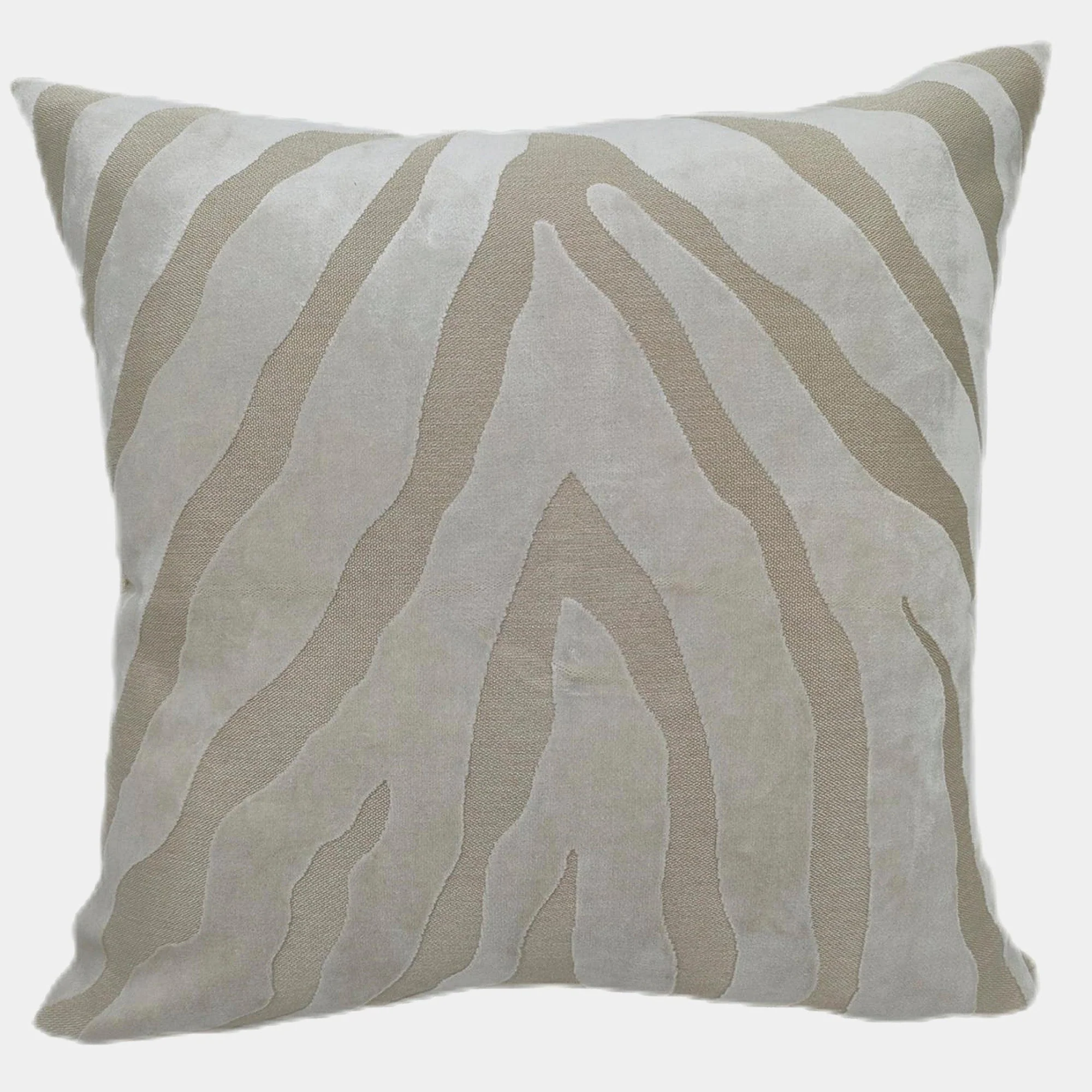 Zebra Velvet - Ivory Cushion 43x43cm